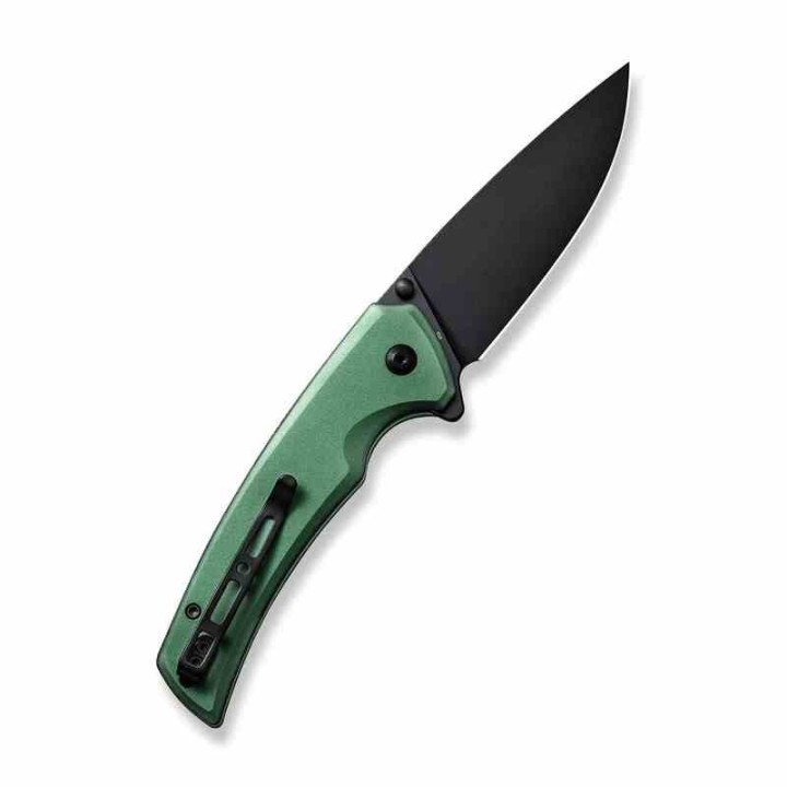 Couteau Sencut Serene Green Lame Drop Point D2 Manche Aluminum IKBS Button Lock Clip S21022B5 - Livraison Gratuite