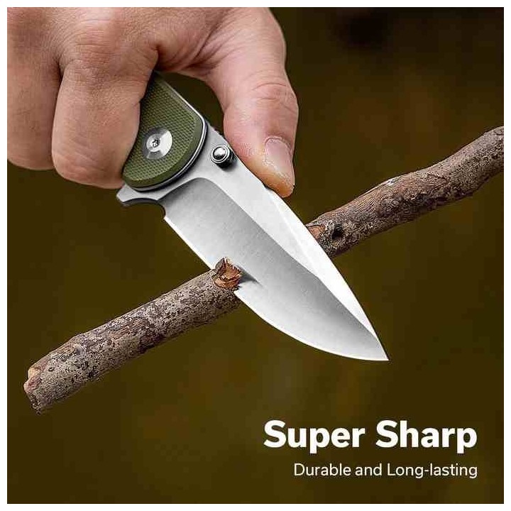 Couteau Sencut Errant OD Green Manche G10 Lame Acier 9Cr18MoV Satin IKBS Linerlock Clip S23054B2 - Livraison Gratuite