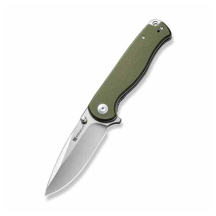Couteau Sencut Errant OD Green Manche G10 Lame Acier 9Cr18MoV Satin IKBS Linerlock Clip S23054B2 - Livraison Gratuite