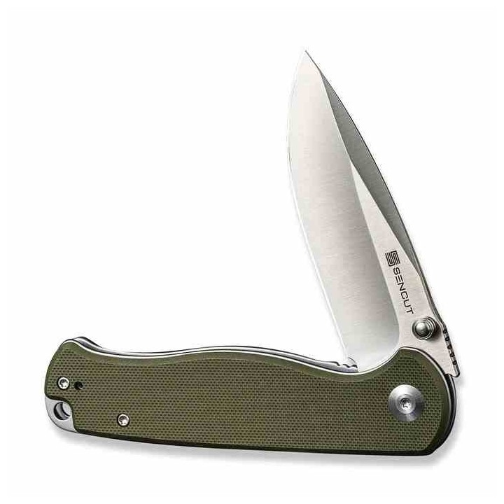 Couteau Sencut Errant OD Green Manche G10 Lame Acier 9Cr18MoV Satin IKBS Linerlock Clip S23054B2 - Livraison Gratuite