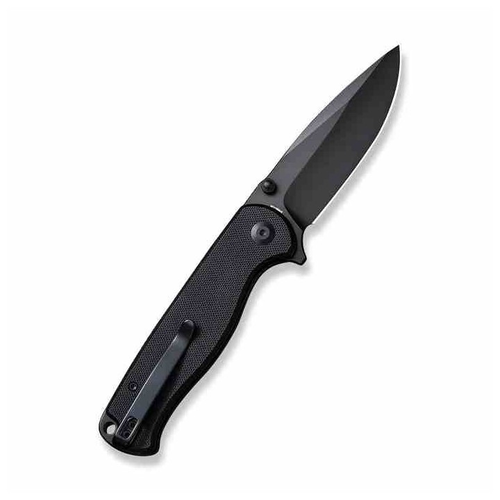 Couteau Sencut Errant Black Manche G10 Lame Acier 9Cr18MoV Blackwash IKBS Linerlock Clip S23054B1 - Livraison Gratuite