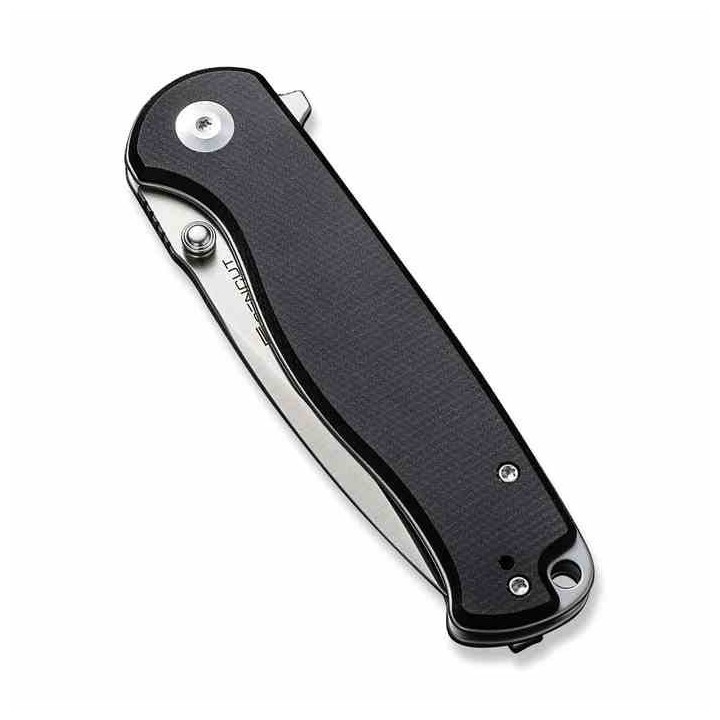 Couteau Sencut Errant Black Manche Micarta Lame Acier 9Cr18MoV Satin IKBS Linerlock Clip S23054B3 - Livraison Gratuite