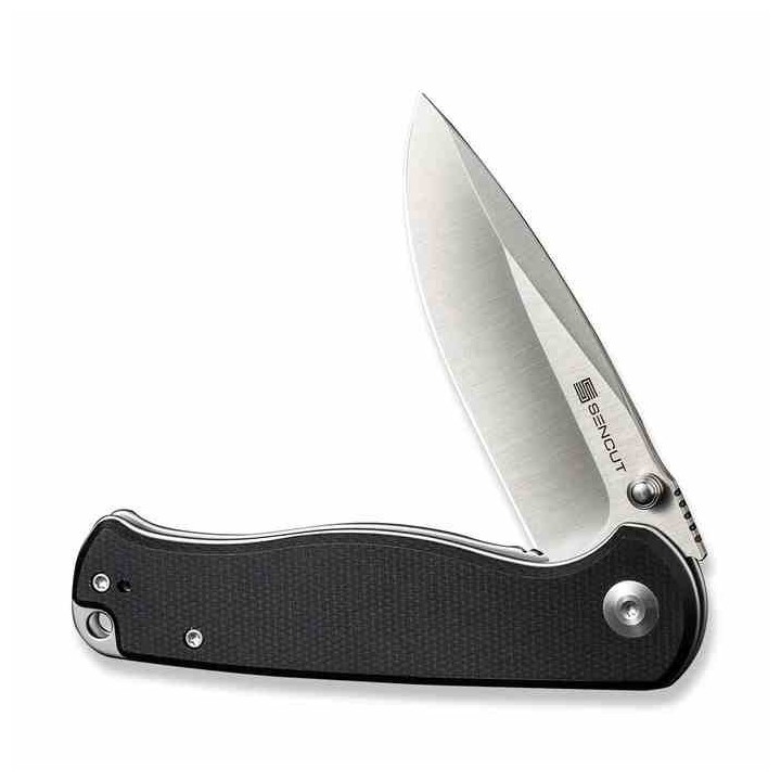 Couteau Sencut Errant Black Manche Micarta Lame Acier 9Cr18MoV Satin IKBS Linerlock Clip S23054B3 - Livraison Gratuite