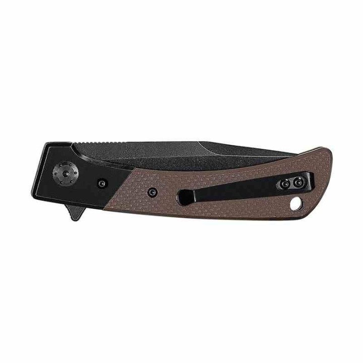 R15667 Couteau Remington EDC Linerlock Brown Lame Acier D2 Black Manche G10 Clip - Livraison Gratuite