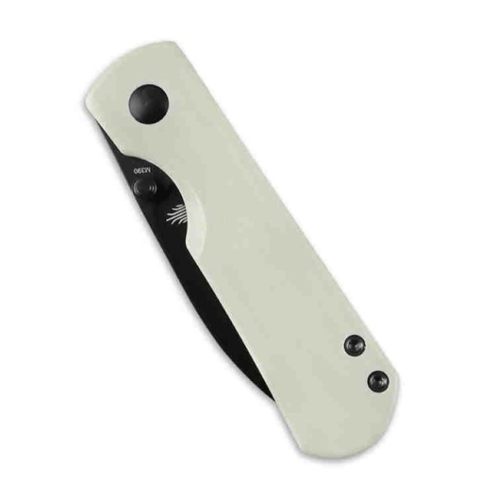 Couteau Kizer Yorkie White Lame Acier M390 Manche G10 IKBS Linerlock Clip KI3525S2 - Livraison Gratuite