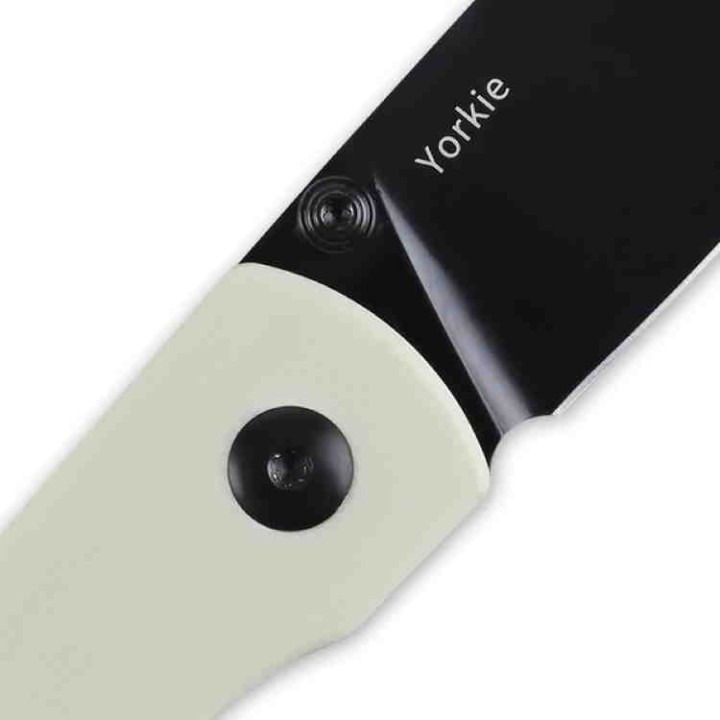Couteau Kizer Yorkie White Lame Acier M390 Manche G10 IKBS Linerlock Clip KI3525S2 - Livraison Gratuite