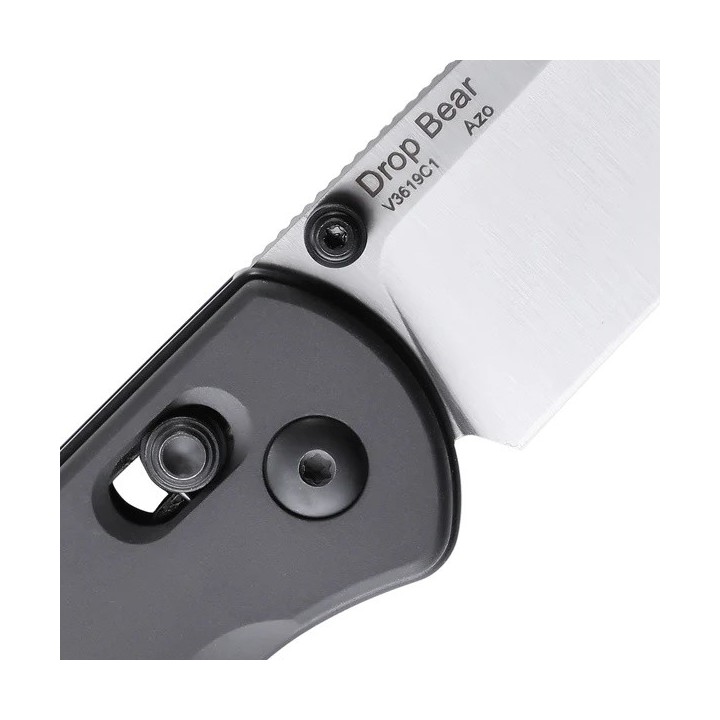 Couteau Kizer Drop Bear Gunmetal Manche Aluminium Lame Acier 154CM IKBS Clutch Lock Clip KIV3619C1 - Livraison Gratuite