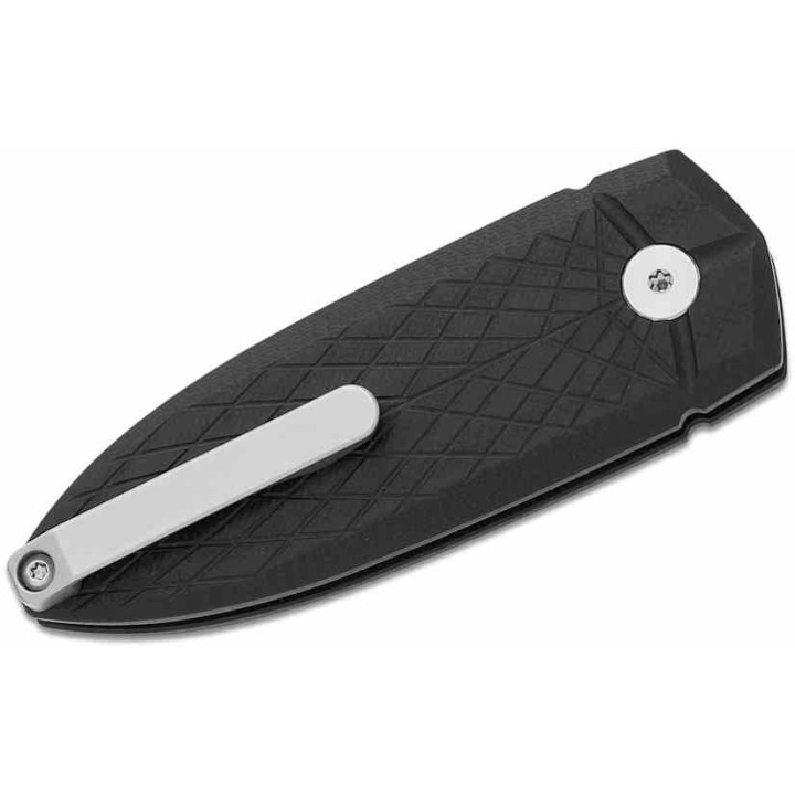 Couteau Bestech Ququ Black Lame Acier 14C28N Satin Manche Aluminium Button Lock IKBS Clip BTKG57A1 - Livraison Gratuite