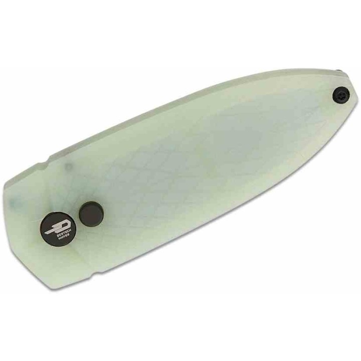 Couteau Bestech Ququ Jade Lame Acier 14C28N Black DLC Manche G10 Button Lock IKBS Clip BTKG57A6 - Livraison Gratuite