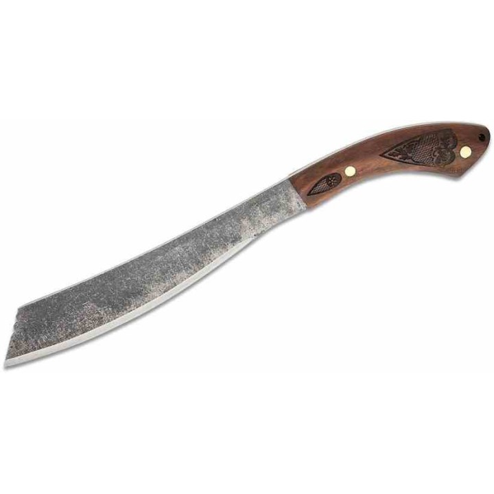 Couteau Condor Carlotus Parang Machete Lame Acier Carbone 1075 Manche Noyer Etui Cuir Salvador CTK397098HC - Livraison Gratuite