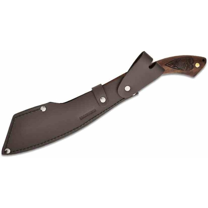 Couteau Condor Carlotus Parang Machete Lame Acier Carbone 1075 Manche Noyer Etui Cuir Salvador CTK397098HC - Livraison Gratuite
