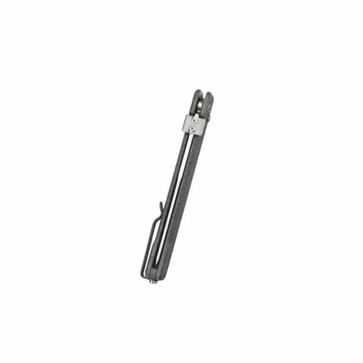 Couteau Kubey Prism Titane Flame Manche 6AL4V Lame Tanto Acier 14C28N IKBS Button Lock Clip KUB243C - Livraison Gratuite