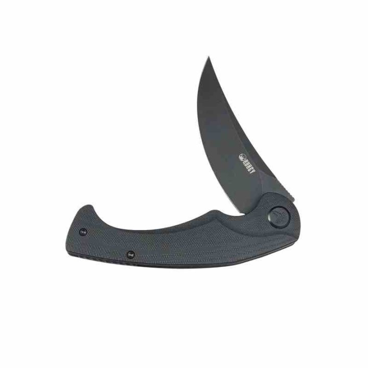 Couteau Kubey Scimitar Black Manche G10 Lame Acier 14C28N Blackwash IKBS Linerlock Clip KUB173L - Livraison Gratuite