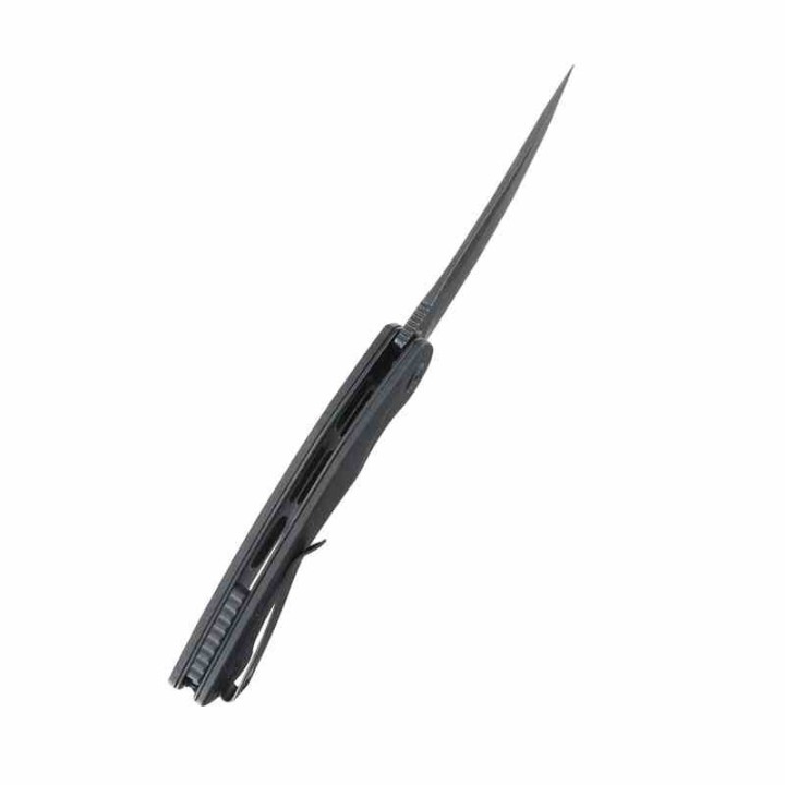 Couteau Kubey Scimitar Black Manche G10 Lame Acier 14C28N Blackwash IKBS Linerlock Clip KUB173L - Livraison Gratuite