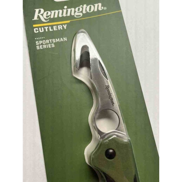 R15674 Lot de 2 Couteau Remington Sportsman Skinner Manche Black/Green Polymer Lame Acier 440 - Livraison Gratuite