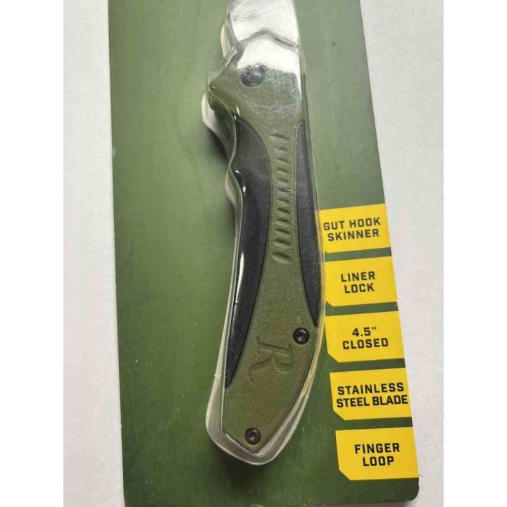 R15674 Lot de 2 Couteau Remington Sportsman Skinner Manche Black/Green Polymer Lame Acier 440 - Livraison Gratuite