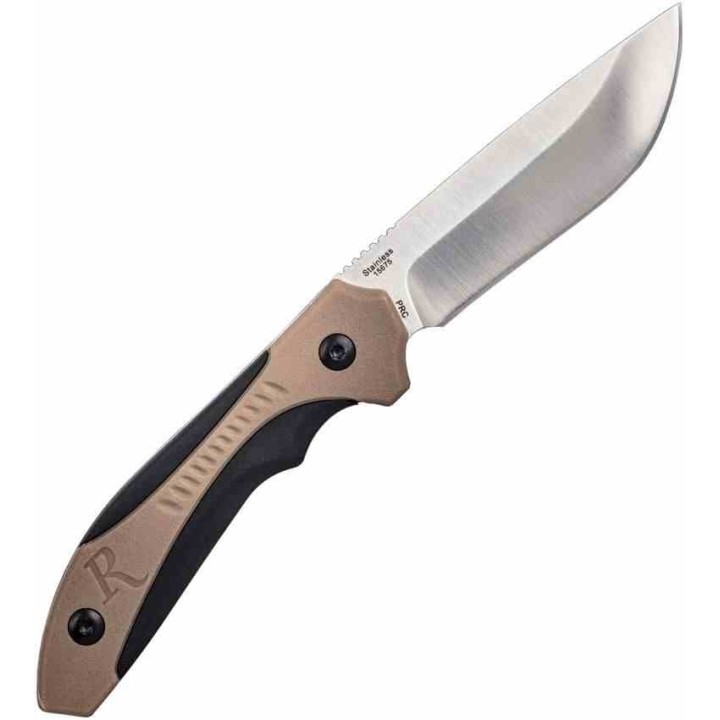 R15675 Couteau Remington Sportsman Skinner Manche Black/Tan Polymer Lame Acier 440 Etui Nylon - Livraison Gratuite