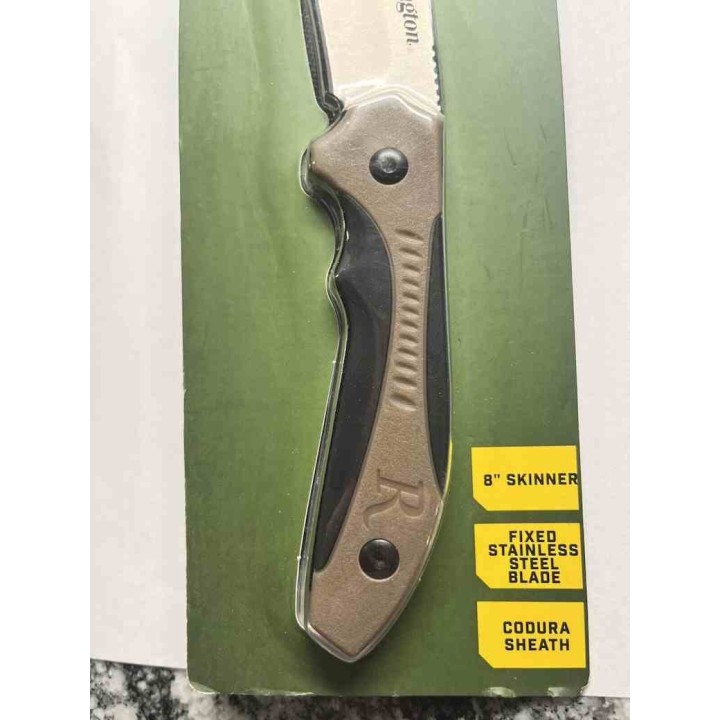 R15675 Couteau Remington Sportsman Skinner Manche Black/Tan Polymer Lame Acier 440 Etui Nylon - Livraison Gratuite