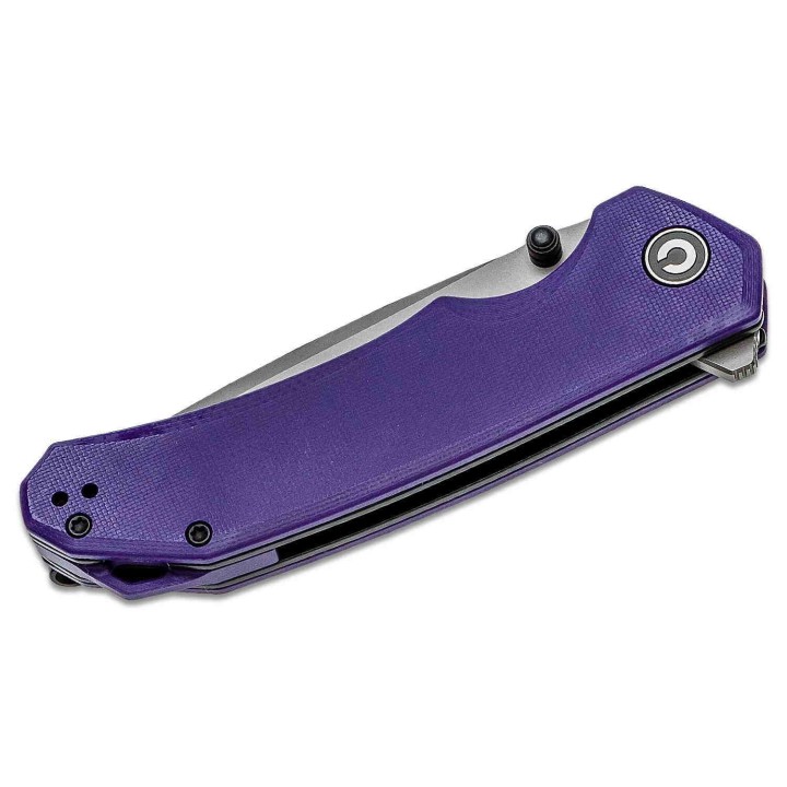Couteau CIVIVI Brazen Purple Lame Tanto Acier D2 Manche G10 Linerlock Clip IKBS CIVC2023A - Livraison Gratuite