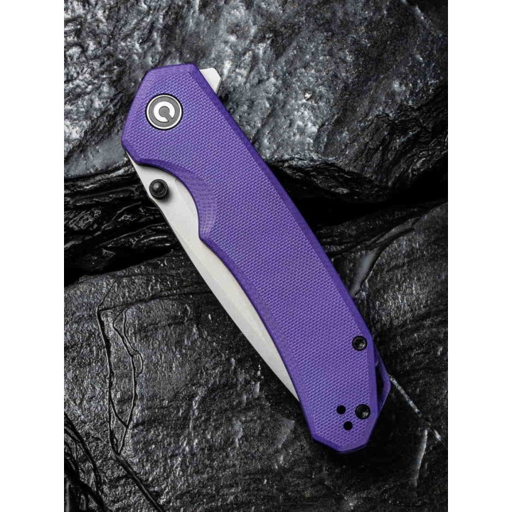 Couteau CIVIVI Brazen Purple Lame Tanto Acier D2 Manche G10 Linerlock Clip IKBS CIVC2023A - Livraison Gratuite