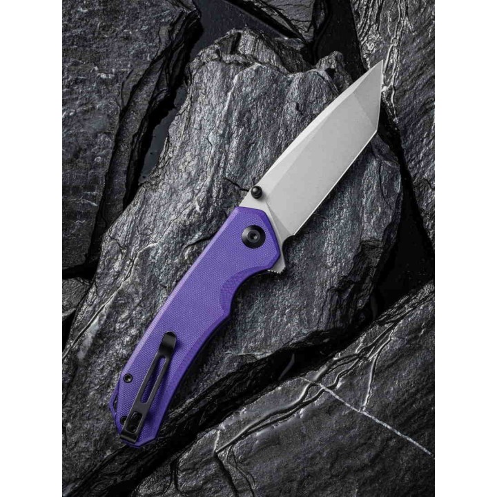 Couteau CIVIVI Brazen Purple Lame Tanto Acier D2 Manche G10 Linerlock Clip IKBS CIVC2023A - Livraison Gratuite