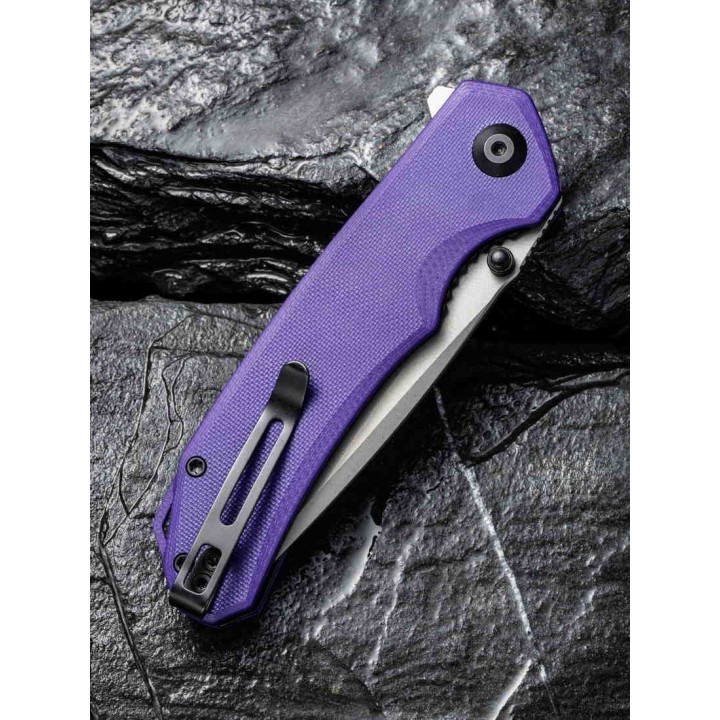 Couteau CIVIVI Brazen Purple Lame Tanto Acier D2 Manche G10 Linerlock Clip IKBS CIVC2023A - Livraison Gratuite