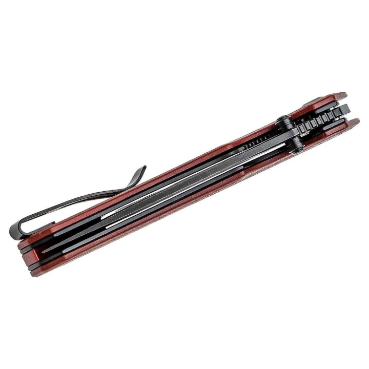 Couteau CIVIVI Brazen Burgundy Lame Tanto Acier D2 Manche G10 Linerlock Clip IKBS CIVC2023B - Livraison Gratuite