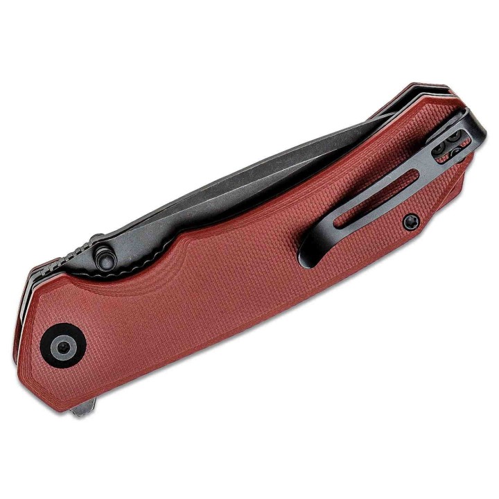 Couteau CIVIVI Brazen Burgundy Lame Tanto Acier D2 Manche G10 Linerlock Clip IKBS CIVC2023B - Livraison Gratuite