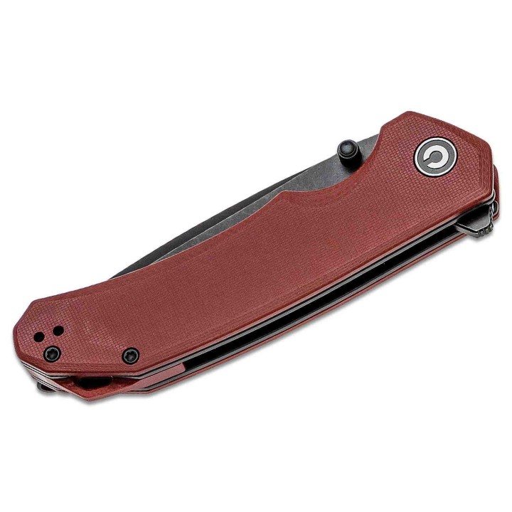 Couteau CIVIVI Brazen Burgundy Lame Tanto Acier D2 Manche G10 Linerlock Clip IKBS CIVC2023B - Livraison Gratuite