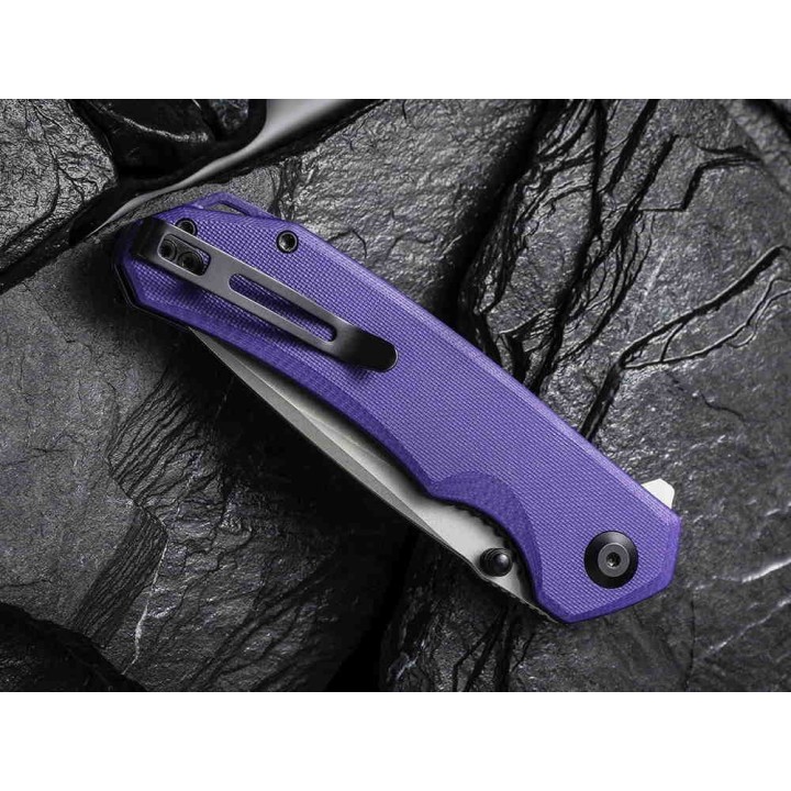 Couteau CIVIVI Brazen Purple Lame Acier 14C28N Manche G10 Linerlock Clip IKBS CIVC2102A - Livraison Gratuite
