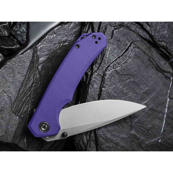 Couteau CIVIVI Brazen Purple Lame Acier 14C28N Manche G10 Linerlock Clip IKBS CIVC2102A - Livraison Gratuite
