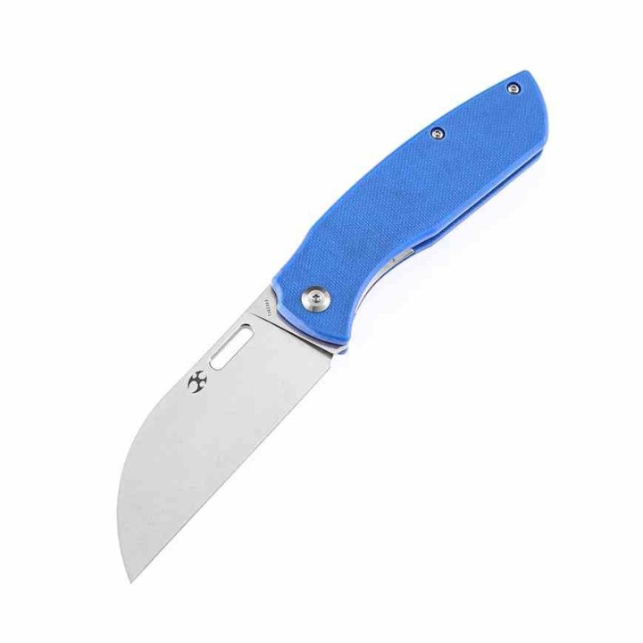 Couteau Kansept Convict Blue Manche G10 Lame Acier 154CM Sheepfoot IKBS Linerlock Clip KT1023A3 - Livraison Gratuite