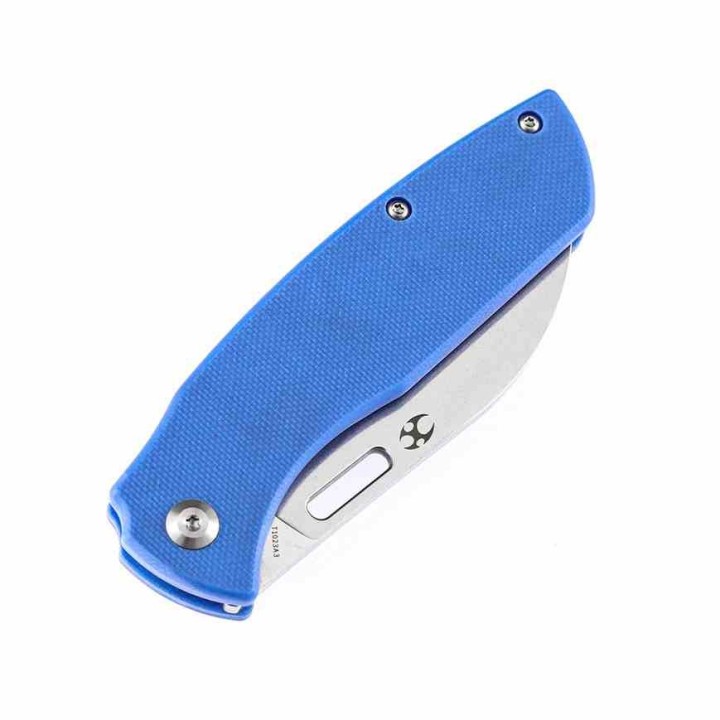 Couteau Kansept Convict Blue Manche G10 Lame Acier 154CM Sheepfoot IKBS Linerlock Clip KT1023A3 - Livraison Gratuite
