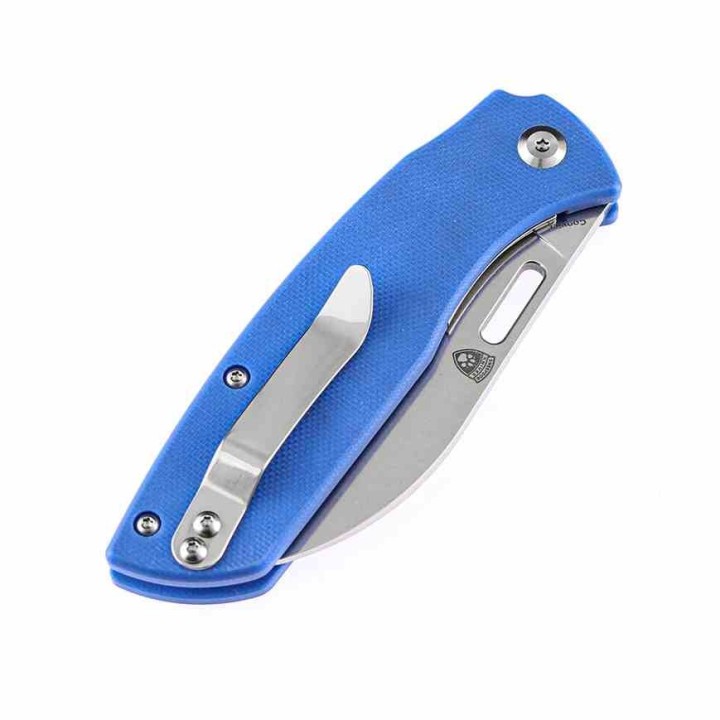 Couteau Kansept Convict Blue Manche G10 Lame Acier 154CM Sheepfoot IKBS Linerlock Clip KT1023A3 - Livraison Gratuite