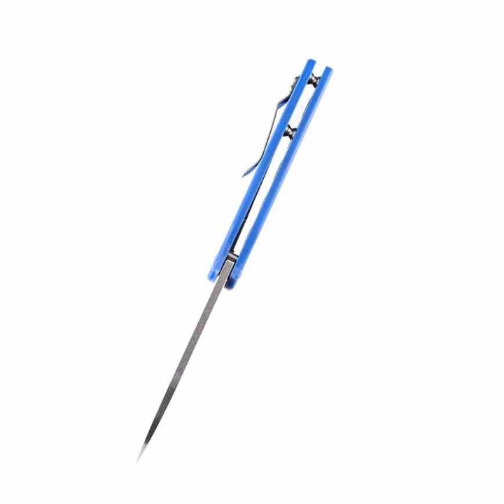 Couteau Kansept Convict Blue Manche G10 Lame Acier 154CM Sheepfoot IKBS Linerlock Clip KT1023A3 - Livraison Gratuite