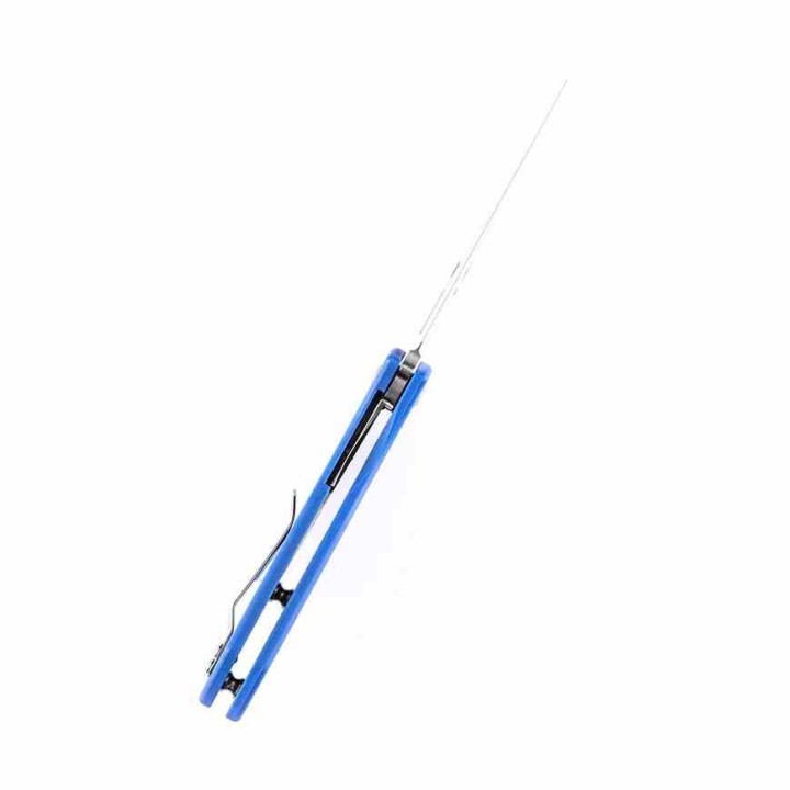 Couteau Kansept Convict Blue Manche G10 Lame Acier 154CM Sheepfoot IKBS Linerlock Clip KT1023A3 - Livraison Gratuite