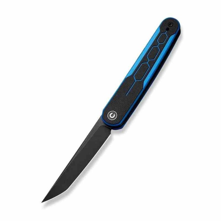 Couteau CIVIVI KwaiQ Blue/Black Manche G10 Lame Tanto Acier Nitro-V BLK IKBS Liner Lock Clip CIVC230153 - Livraison Gratuite