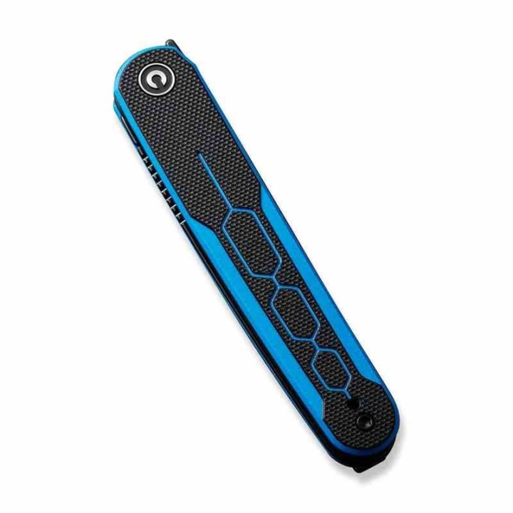 Couteau CIVIVI KwaiQ Blue/Black Manche G10 Lame Tanto Acier Nitro-V BLK IKBS Liner Lock Clip CIVC230153 - Livraison Gratuite