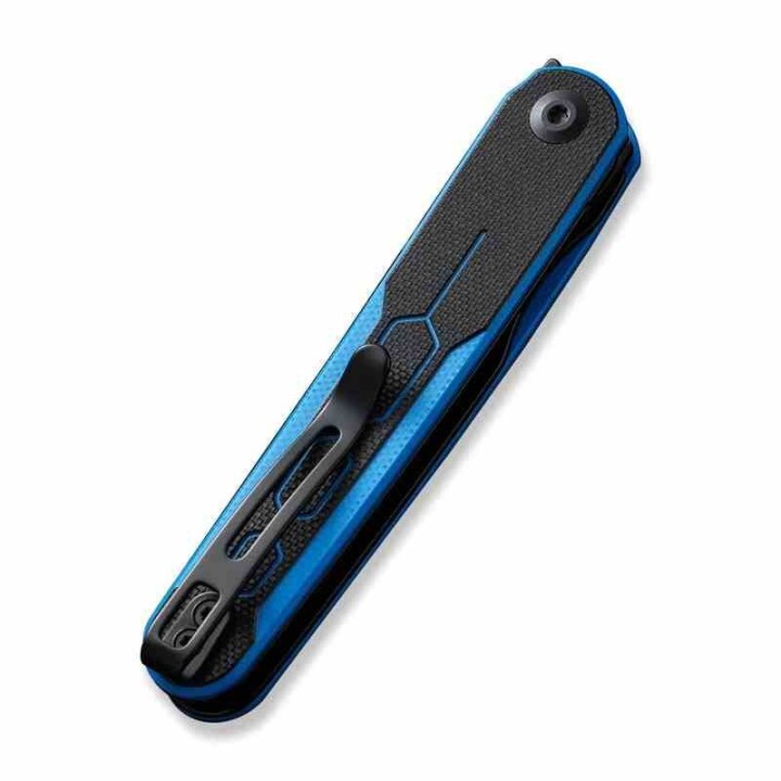 Couteau CIVIVI KwaiQ Blue/Black Manche G10 Lame Tanto Acier Nitro-V BLK IKBS Liner Lock Clip CIVC230153 - Livraison Gratuite