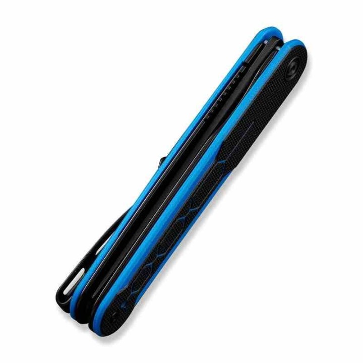 Couteau CIVIVI KwaiQ Blue/Black Manche G10 Lame Tanto Acier Nitro-V BLK IKBS Liner Lock Clip CIVC230153 - Livraison Gratuite