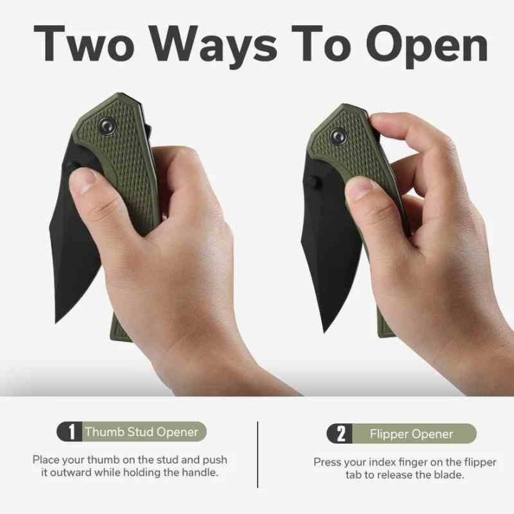 Couteau CIVIVI Vexillum OD Green Manche G10 Lame Acier Nitro-V Blk Clip Point IKBS Linerlock CIVC23003D2 - Livraison Gratuite