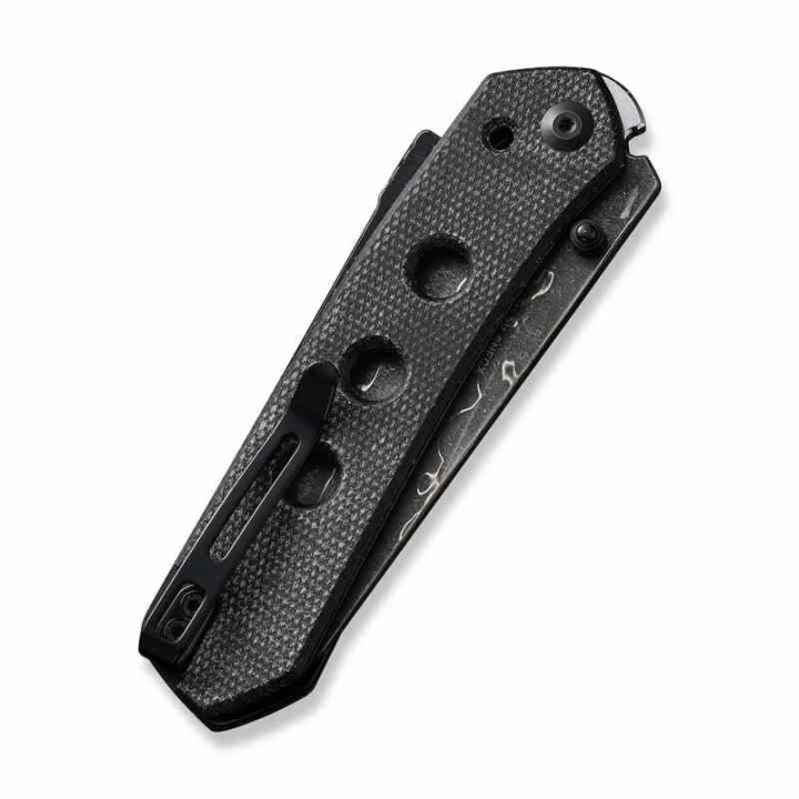 Couteau CIVIVI Vision FG Black Lame Damas Reverse Tanto Manche Micarta IKBS Superlock Clip CIVC22036DS2 - Livraison Gratuite