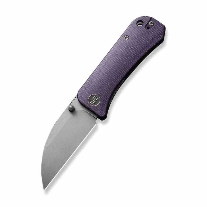 Couteau We Knife Company Banter Purple Lame Wharncliffe Acier S35VN SW Manche Micarta IKBS Clip WE19068J2 - Livraison Gratuite