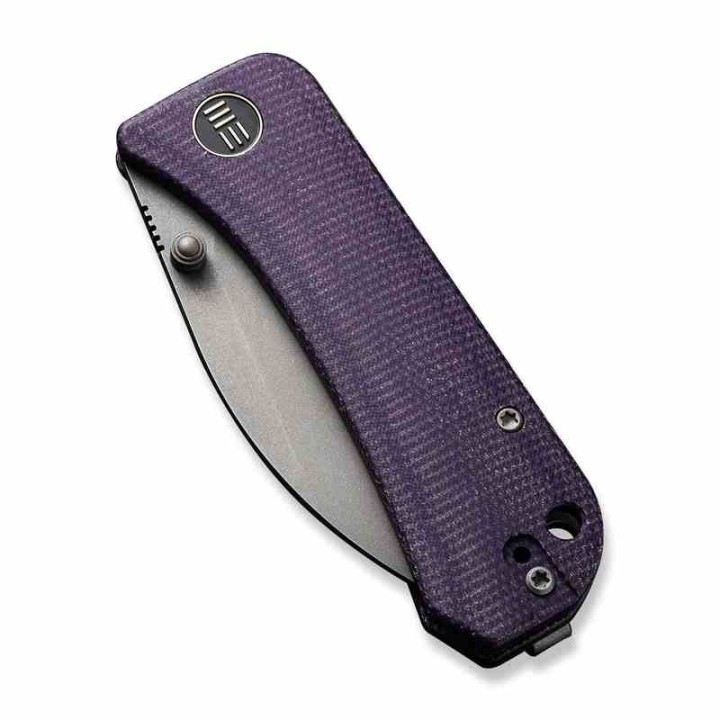 Couteau We Knife Company Banter Purple Lame Wharncliffe Acier S35VN SW Manche Micarta IKBS Clip WE19068J2 - Livraison Gratuite