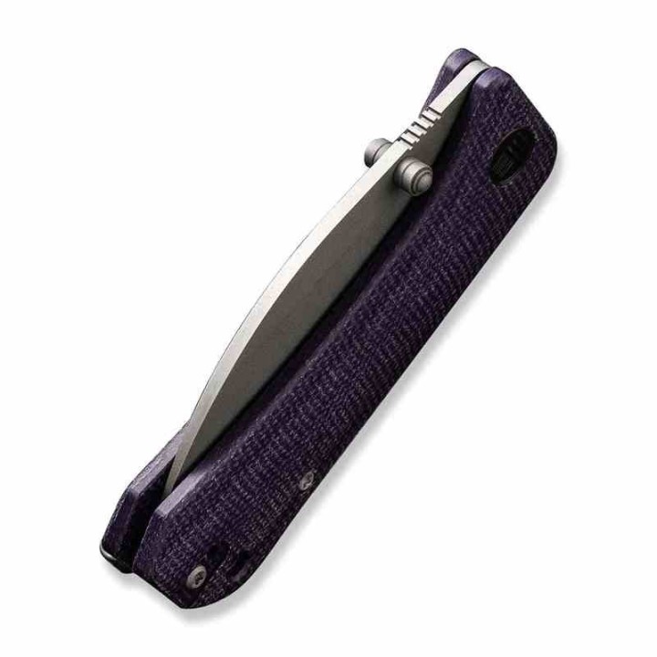 Couteau We Knife Company Banter Purple Lame Wharncliffe Acier S35VN SW Manche Micarta IKBS Clip WE19068J2 - Livraison Gratuite