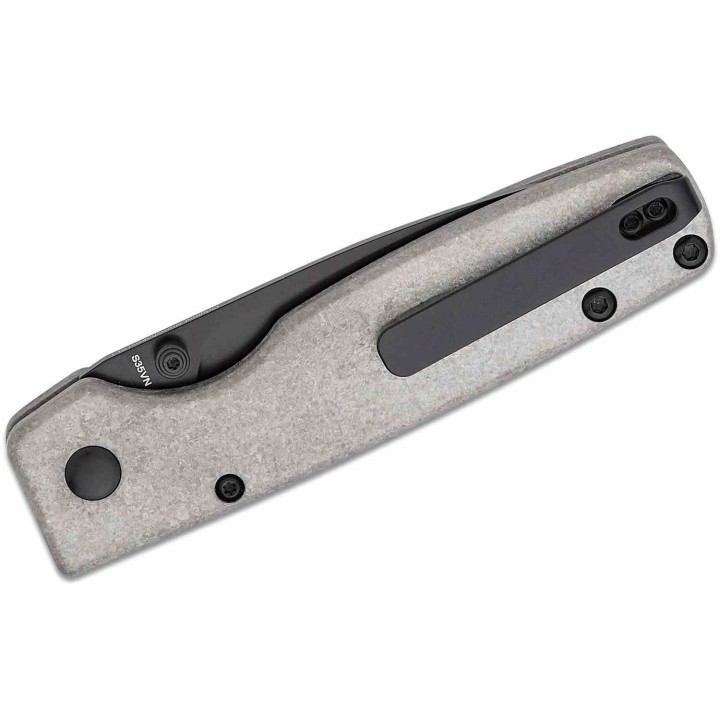 Couteau Kizer Original XL Titane Snowflake Lame Acier CPM-S35VN Black IKBS Button Lock Clip KI4605A2 - Livraison Gratuite