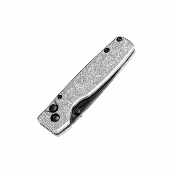Couteau Kizer Original XL Titane Snowflake Lame Acier CPM-S35VN Black IKBS Button Lock Clip KI4605A2 - Livraison Gratuite