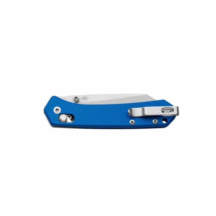 Couteau MKM Yipper Blue Manche G10 Lame Sheepsfoot Acier CPM-MagnaCut SW Crossbar Lock Clip Italy MKMYPGBL - Livraison Gratuite