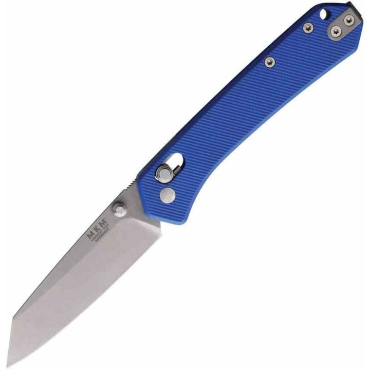 Couteau MKM Yipper Blue Manche G10 Lame Sheepsfoot Acier CPM-MagnaCut SW Crossbar Lock Clip Italy MKMYPGBL - Livraison Gratuite