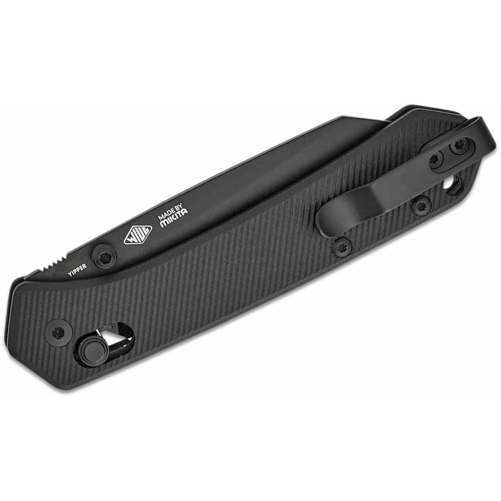 Couteau MKM Yipper Black Manche G10 Lame Sheepsfoot Acier CPM-MagnaCut BLK Clip Italy MKMYPGBKB - Livraison Gratuite